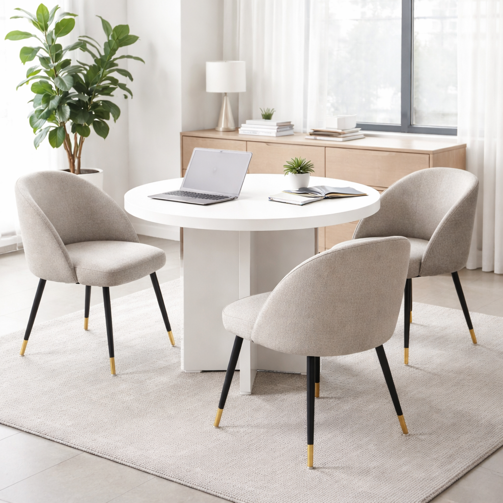 Table ronde 120X120 couleur blanche