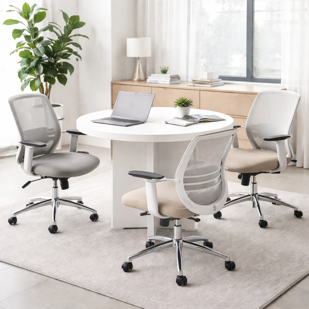 Table ronde 120X120 couleur blanche
